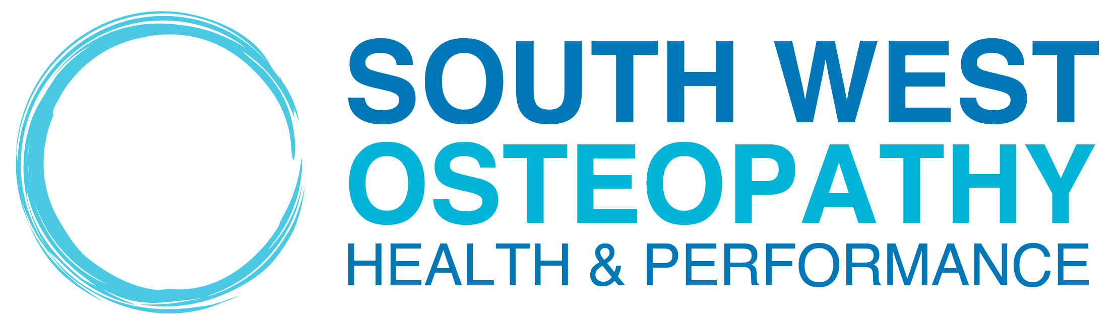 An image of the South West Osteopathy logo with the text south west osteopathy health and performance